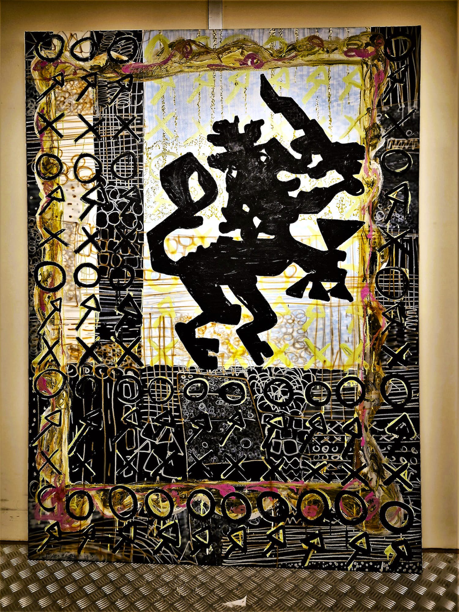 Peter Keizer - Mega groot (140x190cm!) olieverf op doek "de Nederlandse leeuw" kopen? Bied vanaf 1!