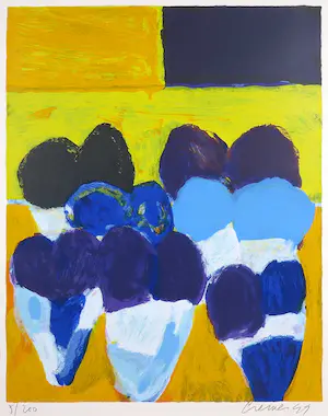 Jan Cremer - Zeefdruk, Tulpen 1 - Ingelijst kopen? Bied vanaf 150!