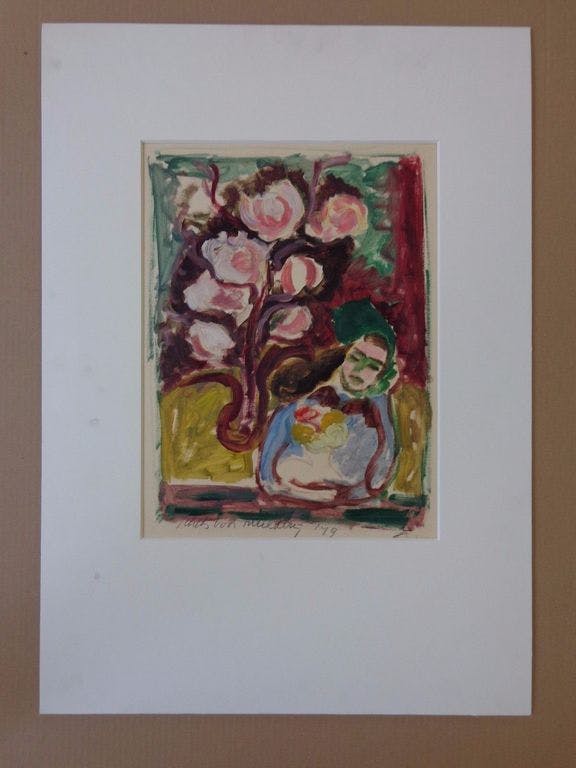 Gerard Schaperkotter - VROUW / GOUACHE / 69x49cm / 1949 verkocht voor € 80!