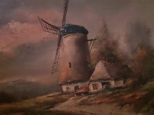 Adri Visser - (1887-1969) - Landschap met molen en boerderij aan het water kopen? Bied vanaf 1!