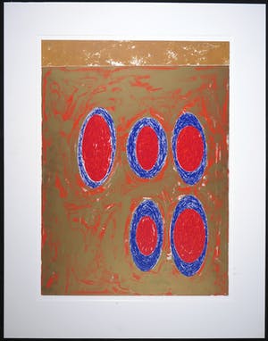 Jelis van Dolderen - Zeefdruk, Z.t. Abstracte vormen (Zeer Groot) kopen? Bied vanaf 35!