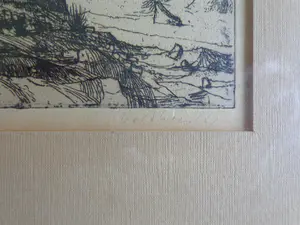 Aat Veldhoen - LANDSCHAP / ZW-W ETS / 46x54cm / KADER / SIG / 1961 kopen? Bied vanaf 35!