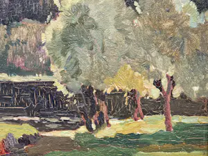 Arend Jan van Driesten - "nestor van de Leidse school" olieverf - boslandschap - in originele lijst kopen? Bied vanaf 78!