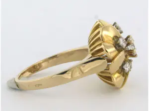 Gouden ring bezet met briljant geslepen diamanten tot. 0.45ct kopen? Bied vanaf 800!