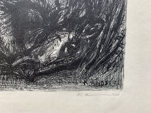 Kees Andrea - lithografie - 'Gewond paard' - 1949 kopen? Bied vanaf 75!