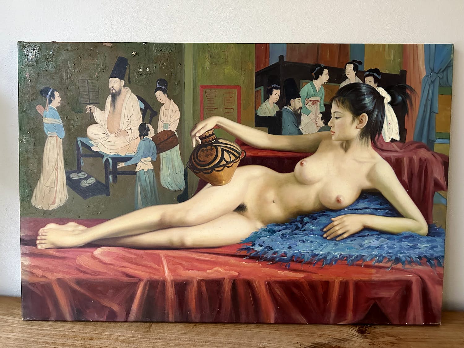 Niet of onleesbaar gesigneerd - Naakt scène kopen? Bied vanaf 1!