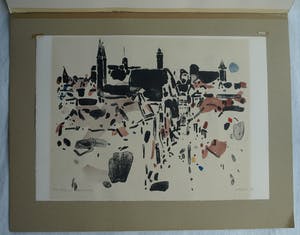 AcheterOskar Koller - Lithographie und Aquarell, Ohne Titel – 1969 - Auflage: 50? Enchérissez de 1!