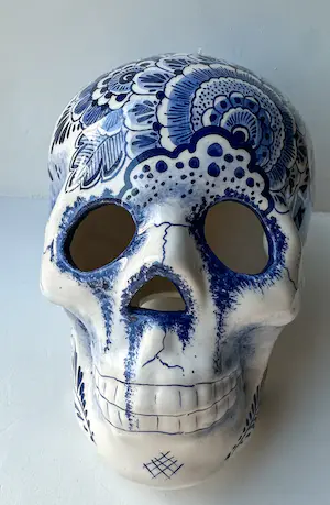 Jan Born - Handgeschilderde keramieken skull delftsblauw stijl kaufen? Bieten Sie von 95!