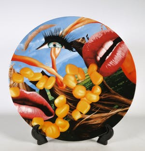 Jeff Koons - Gelimiteerd porseleinen bord - Lips - Uitgevoerd door Bernardaud kopen? Bied vanaf 1!