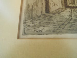 Martin van Waning - Ets - Stadsgezicht kopen? Bied vanaf 20!