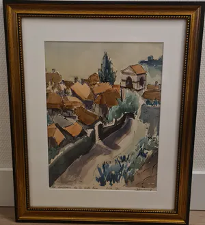 Niet of onleesbaar gesigneerd - Frans Aquarel (20e eeuw) kopen? Bied vanaf 1!