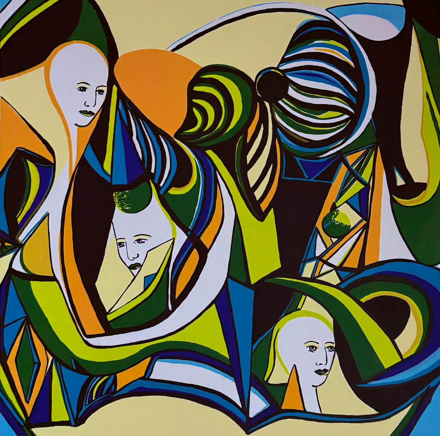 Maartje Wijngaarden - “Faces”. Handgesigneerd en genummerde zeefdruk. kopen? Bied vanaf 35!