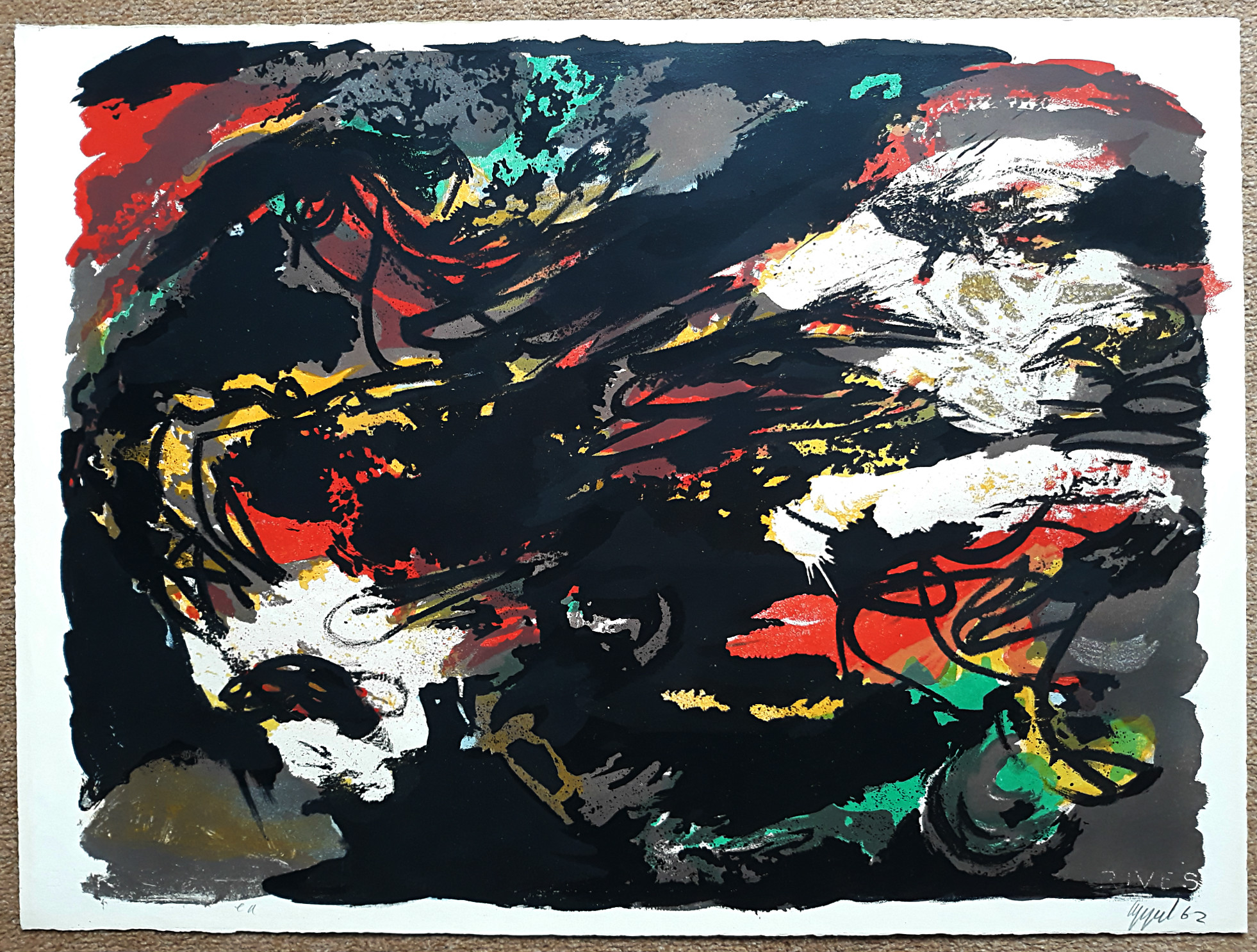 Karel Appel - Au pays noirs, litho kopen? Bied vanaf 1150!