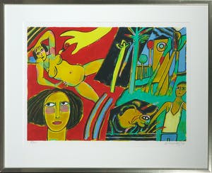 Corneille - Litho, Le papin de piediripa - Ingelijst kopen? Bied vanaf 200!