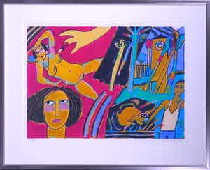 Corneille - Litho, Le papin de piediripa - Ingelijst verkocht voor € 200!