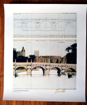 Christo - Pont Neuf offset gedrukt in 300 exemplaren en handgesigneerd verkocht voor € 120!