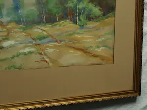 Jan Stapper - Ingelijste aquarel , Soestduinen – Lijst, 41 x 51 cm. – 1932 kopen? Bied vanaf 1!