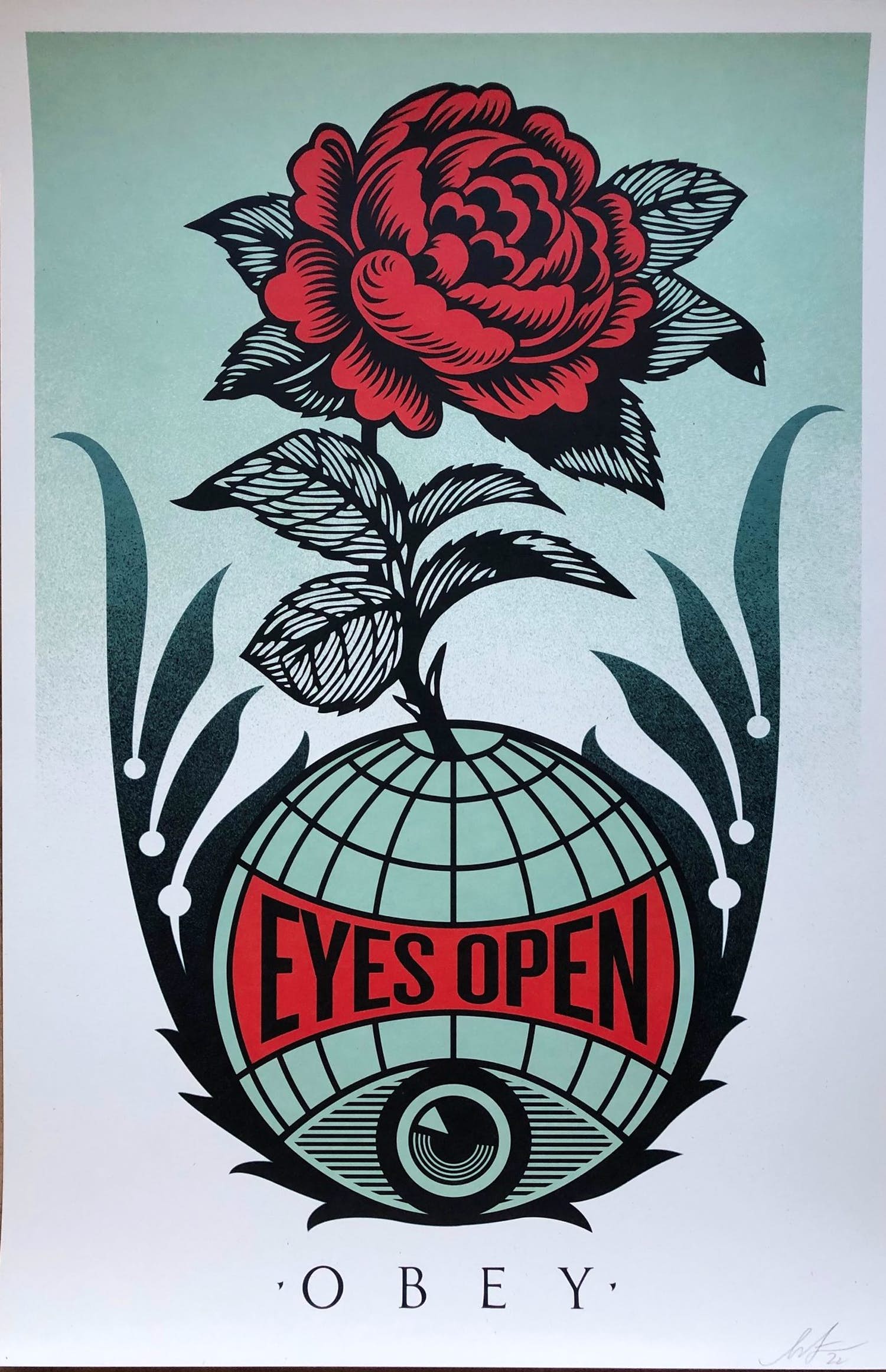 Shepard Fairey - Eyes open vendu pour 1€ !