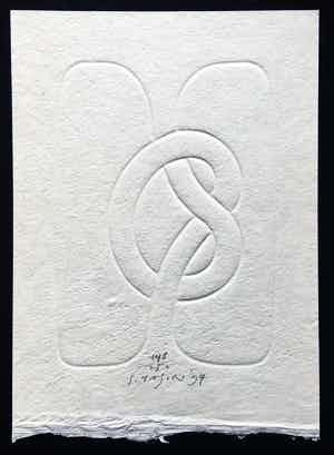 Shinkichi Tajiri - diepdruk ‘Knoop’ - 1997 - incl. publicatie verkocht voor € 175!