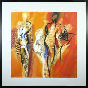 Peter Meijer - Zeefdruk, Zonder Titel III - Ingelijst verkocht voor € 20!