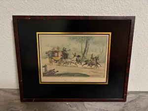 AcheterVictor Adam - Triptiek van 3 x 19e-eeuwse Handgekleurde Lithografieën (Paardenkoetsen)? Enchérissez de 240!