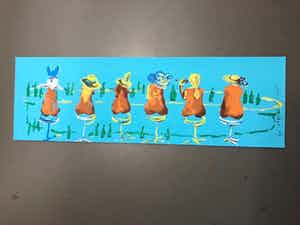 Espen Hagen - Gr Zeefdruk SIX LADIES AT THE BLUE BAR Hand gesigneerd verkocht voor € 40!