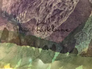 Greet Lyklema - Kleurrijk landschap kopen? Bied vanaf 100!