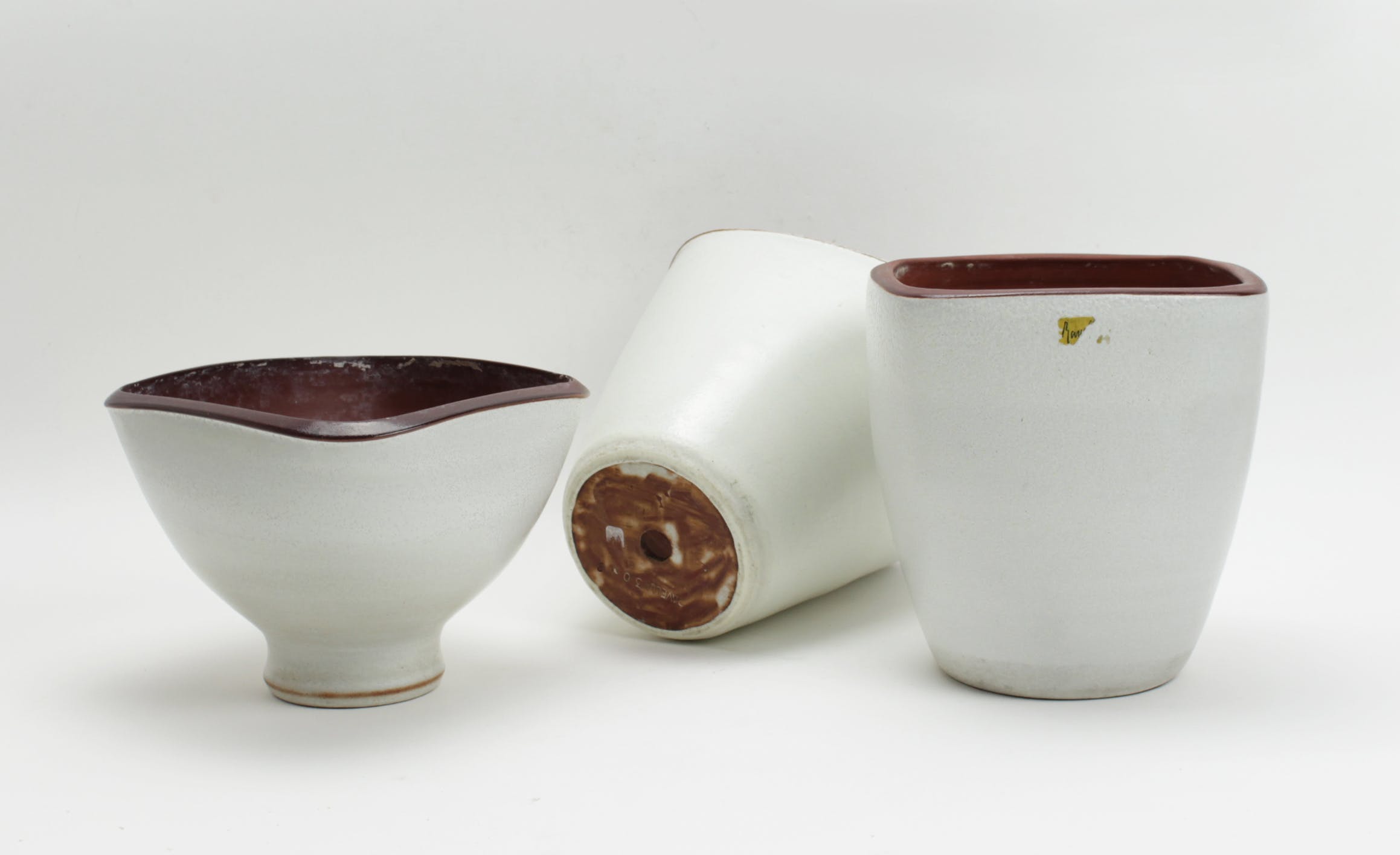 Potterie Ravelli - 3 aardewerk bloempotten verkocht voor € 15!