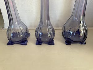 Val-Saint-Lambert - Bijzondere glasitems: 3 solifleur vazen kopen? Bied vanaf 70!