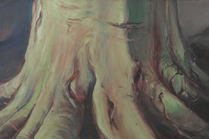 Wim de Bruin - Acryl op doek, Boomvoet kopen? Bied vanaf 50!