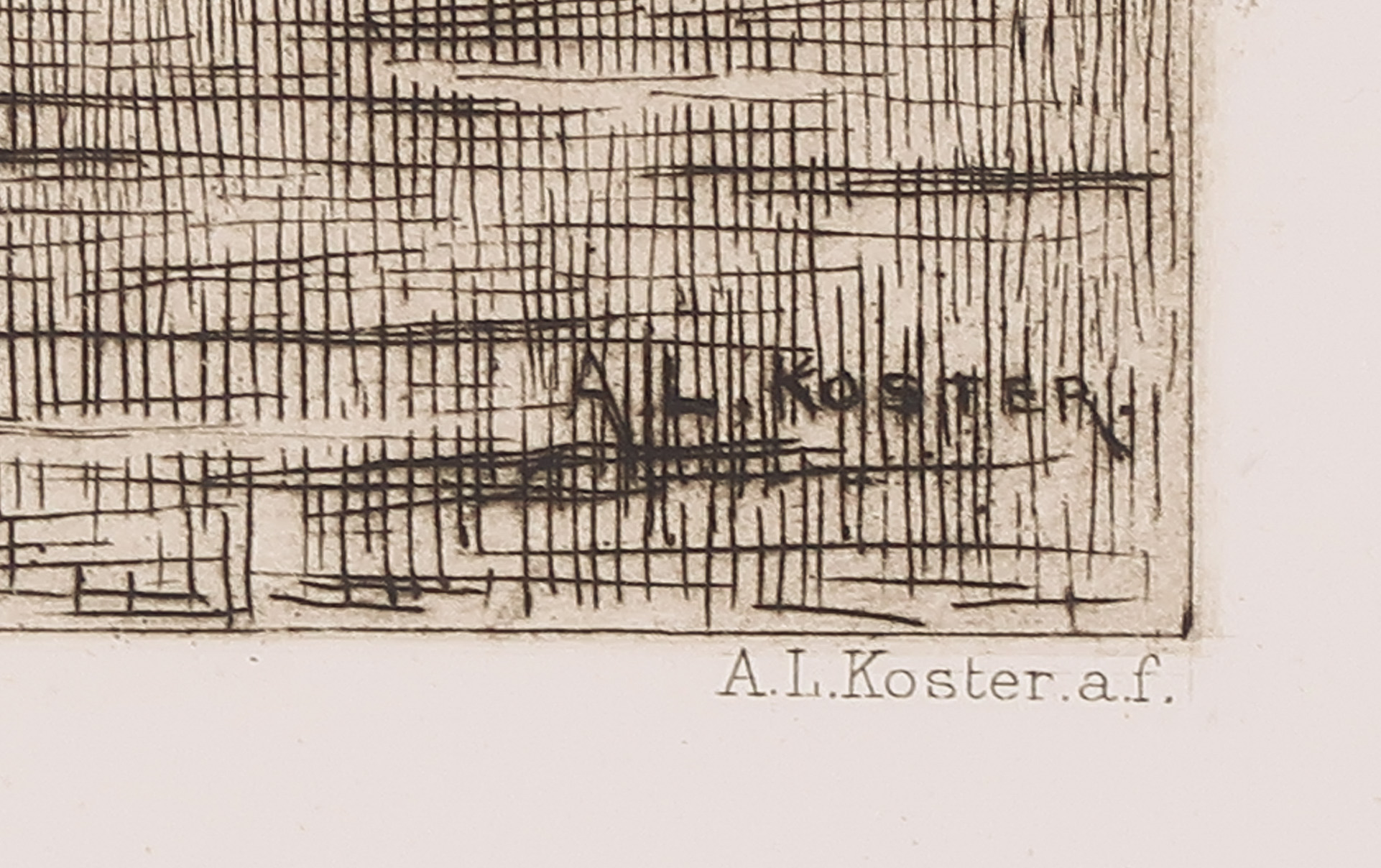 Anton L. Koster - Ets, De Amsterdamsche poort te Haarlem kopen? Bied vanaf 35!