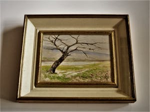 Auguste Donnay - 19e eeuws Belgisch impressionist - aan de oevers van de Maas - fraai gelijst kopen? Bied vanaf 89!