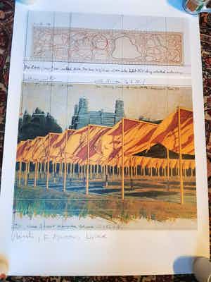 Christo - The Gates I,1990 verkocht voor € 750!