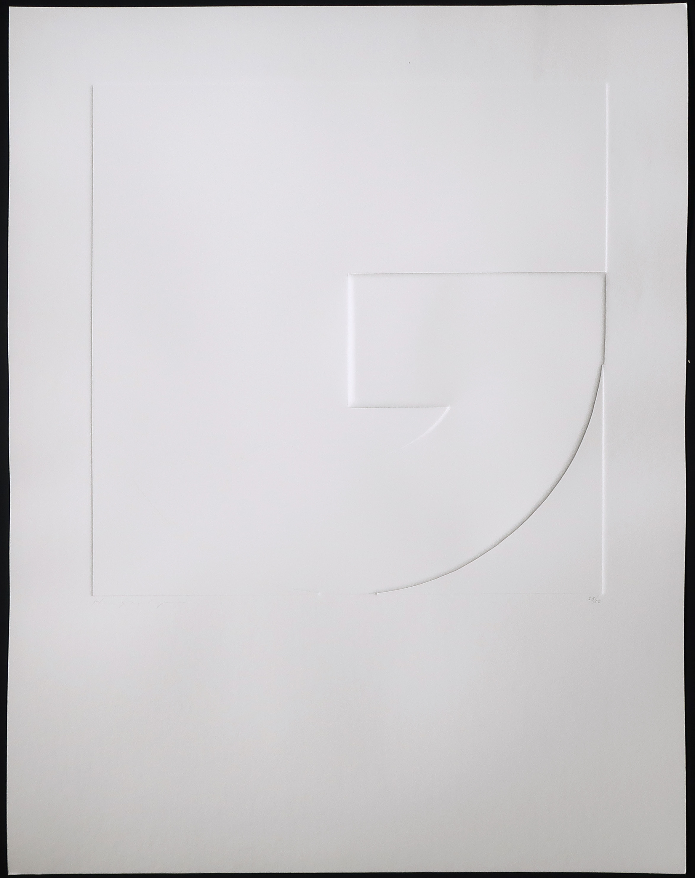 Harry van Kuyk - Reliefdruk, Geometrische diepdruk kopen? Bied vanaf 275!