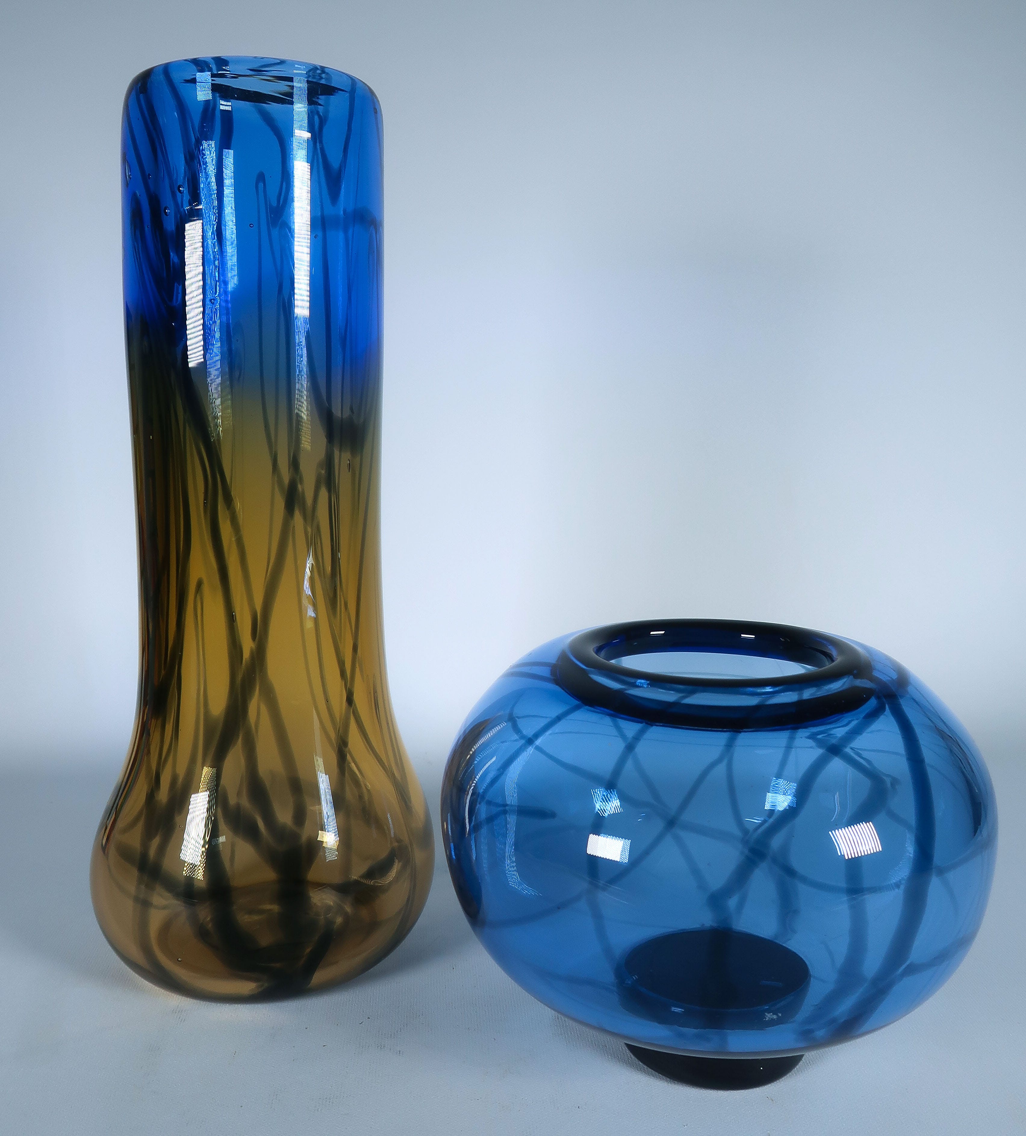 Lia Koster - Glas, Vaas ''Blue Sky'' kopen? Bied vanaf 80!