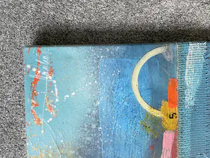 Theo Koster - Zeefdruk en collage op doek - Zonder titel (met ophangsysteem) kopen? Bied vanaf 40!