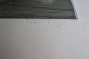 Eugene Lucker - Grote kleuren ets & aquatint "Ponte Pietra Verona" kleine oplage (50) kopen? Bied vanaf 45!