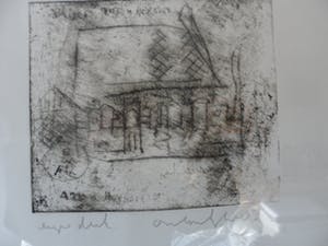 Anton Heyboer - Ets, eigen druk. Titel," Atelier Anton Heyboer". kopen? Bied vanaf 150!