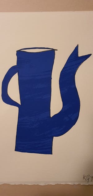 Klaas Gubbels - Blauwe Kan - Zeefdruk kopen? Bied vanaf 180!