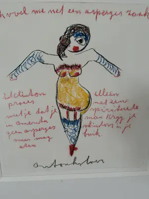 Anton Heyboer - Dansende dame, in Krützmann lijst kopen? Bied vanaf 175!