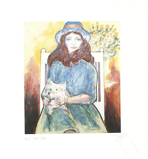 Reinhold W. Timm - Drie handgesigneerde zeefdrukken: City, Ballet, Vrouw met hond kopen? Bied vanaf 29!