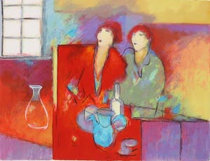 Arthur Bernard - Zeefdruk, Zonder titel 6 - Ingelijst kopen? Bied vanaf 35!