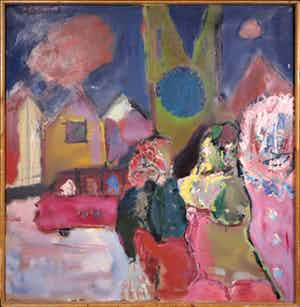 Frans Schuursma - Olieverf op doek, z.t. - Ingelijst (Groot) verkocht voor € 1!