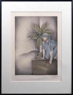 Olivier Beijn - Lithografie, Zonder Titel - Ingelijst kopen? Bied vanaf 1!