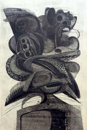 Roger Chailloux - Anatomie d’un oiseau, aquatint ets (groot) verkocht voor € 60!