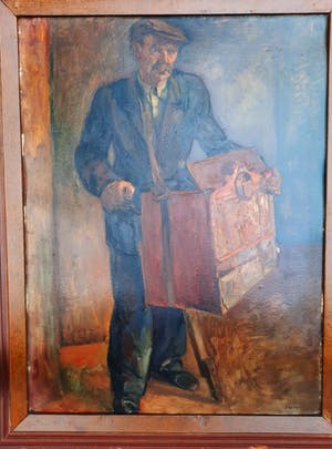 Jaap Min - Jaap Min (1914-1987) - Man met orgel kopen? Bied vanaf 200!