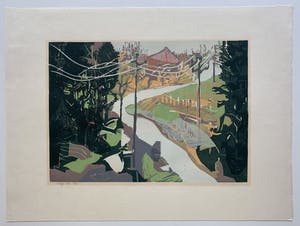 Vincent van Ojen - kleurenhoutsnede - 'Zwarte woud' - 1996 (Zeer kleine oplage) kopen? Bied vanaf 120!