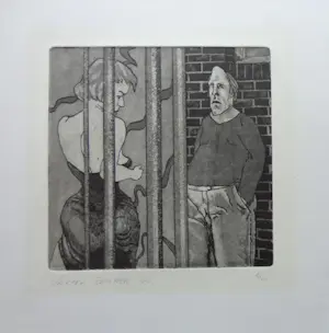 Gerard Benner - KOPPEL / ZW-W ETS / 31x30cm / SIG / 1980 kopen? Bied vanaf 20!