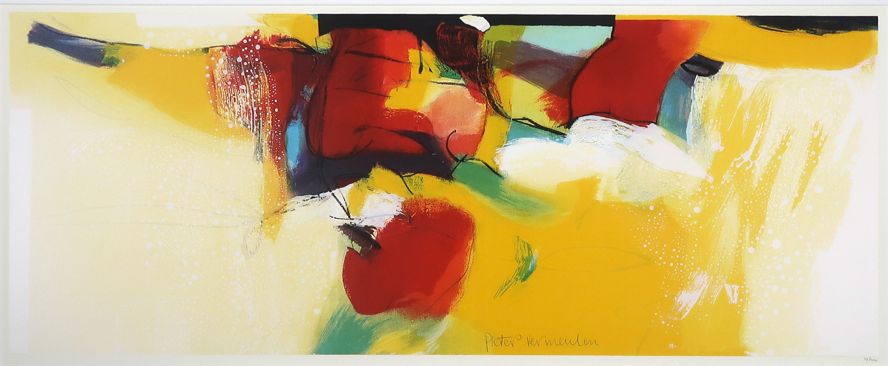 Pieter Vermeulen - Zeefdruk, Kersenschaal (groot) verkocht voor € 1!