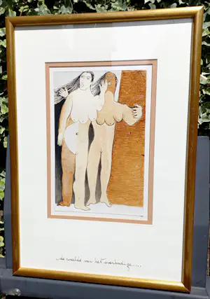 Ans Wortel - De weelde van het overbodige…, gouache (netjes ingelijst) kopen? Bied vanaf 150!